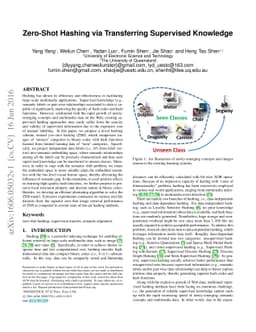 Zero-Shot Hashing via Transferring Supervised Knowledge