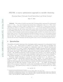 PECOK: a convex optimization approach to variable clustering