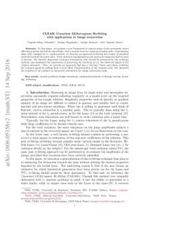 CLEAR: Covariant LEAst-square Re-fitting with applications to image
  restoration
