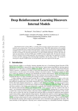 Deep Reinforcement Learning Discovers Internal Models