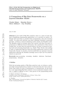 A Comparison of Big Data Frameworks on a Layered Dataflow Model