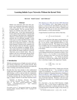 Learning Infinite-Layer Networks: Without the Kernel Trick
