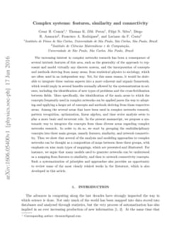 Complex systems: features, similarity and connectivity