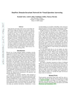 DualNet: Domain-Invariant Network for Visual Question Answering