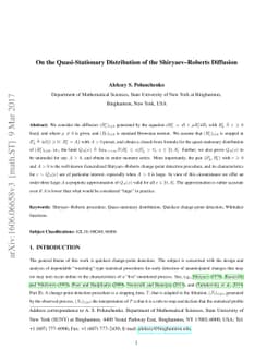 On the Quasi-Stationary Distribution of the Shiryaev-Roberts Diffusion