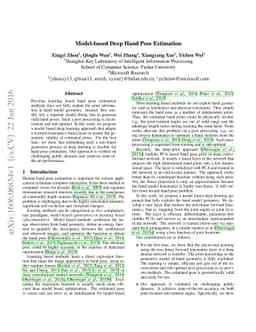 Model-based Deep Hand Pose Estimation