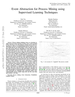 Event Abstraction for Process Mining using Supervised Learning
  Techniques