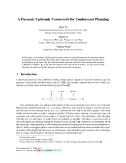 A Dynamic Epistemic Framework for Conformant Planning