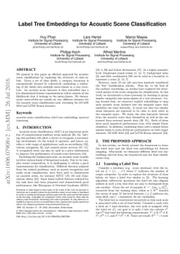 Label Tree Embeddings for Acoustic Scene Classification