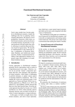 Functional Distributional Semantics