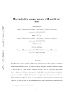 Discriminating sample groups with multi-way data
