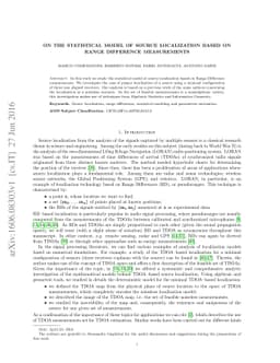 On the Statistical Model of Source Localization based on Range
  Difference Measurements