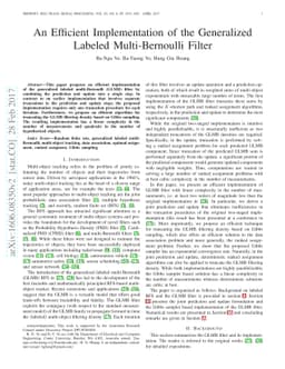 An Efficient Implementation of the Generalized Labeled Multi-Bernoulli
  Filter