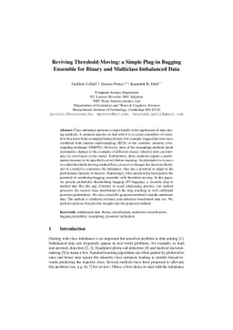 Reviving Threshold-Moving: a Simple Plug-in Bagging Ensemble for Binary
  and Multiclass Imbalanced Data