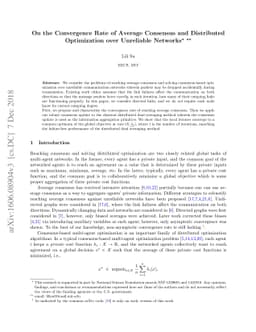 On the Convergence Rate of Average Consensus and Distributed
  Optimization over Unreliable Networks