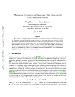 Alternating Estimation for Structured High-Dimensional Multi-Response
  Models