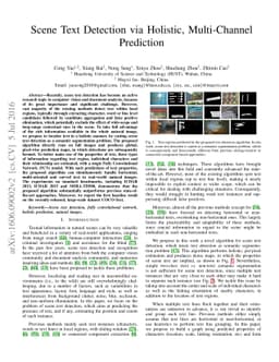 Scene Text Detection via Holistic, Multi-Channel Prediction