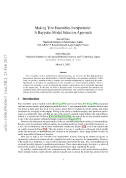Making Tree Ensembles Interpretable: A Bayesian Model Selection Approach
