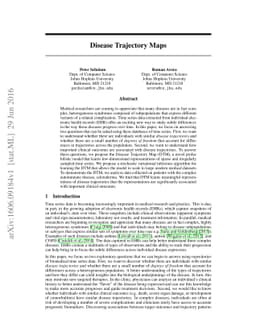 Disease Trajectory Maps