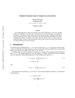 Tighter bounds lead to improved classifiers