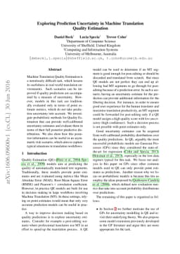 Exploring Prediction Uncertainty in Machine Translation Quality
  Estimation