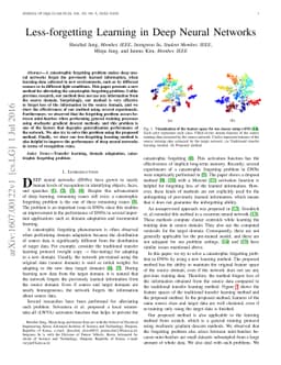 Less-forgetting Learning in Deep Neural Networks