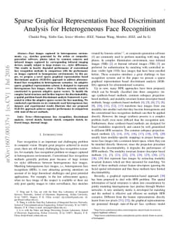 Sparse Graphical Representation based Discriminant Analysis for
  Heterogeneous Face Recognition
