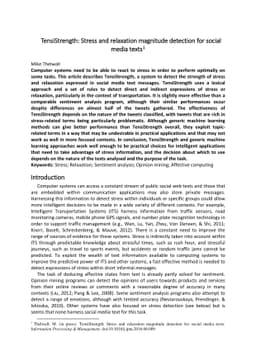 TensiStrength: Stress and relaxation magnitude detection for social
  media texts