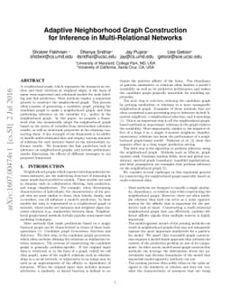 Adaptive Neighborhood Graph Construction for Inference in
  Multi-Relational Networks