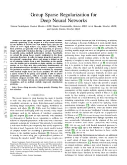 Group Sparse Regularization for Deep Neural Networks