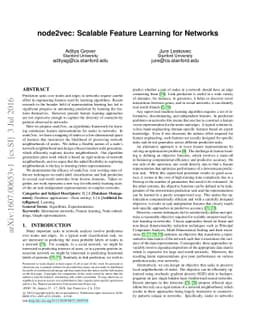 node2vec: Scalable Feature Learning for Networks