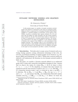 Dynamic network models and graphon estimation