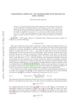 Variational limits of k-NN graph based functionals on data clouds