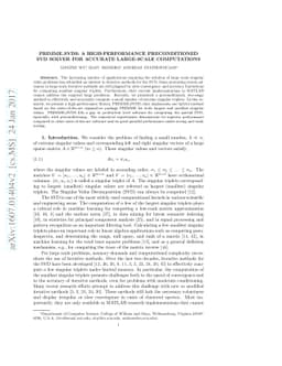 PRIMME_SVDS: A High-Performance Preconditioned SVD Solver for Accurate
  Large-Scale Computations
