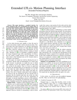 Extended LTLvis Motion Planning interface (Extended Technical Report)