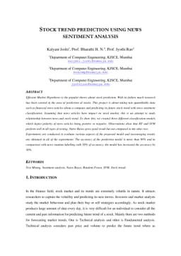 Stock trend prediction using news sentiment analysis