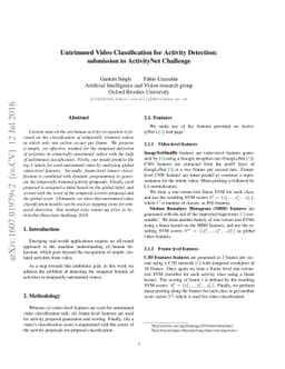 Untrimmed Video Classification for Activity Detection: submission to
  ActivityNet Challenge