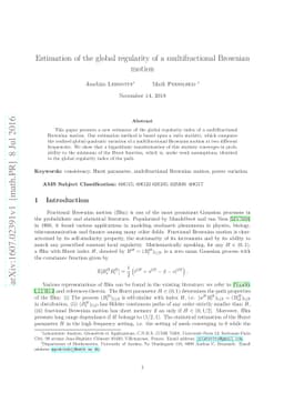 Estimation of the global regularity of a multifractional Brownian motion