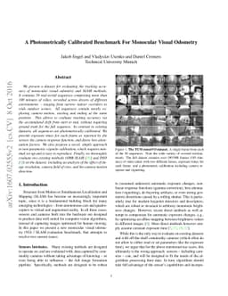 A Photometrically Calibrated Benchmark For Monocular Visual Odometry