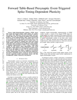 Forward Table-Based Presynaptic Event-Triggered Spike-Timing-Dependent
  Plasticity