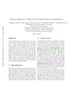 Bayesian Inference of Bijective Non-Rigid Shape Correspondence