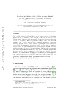 The Partially Observable Hidden Markov Model and its Application to
  Keystroke Dynamics