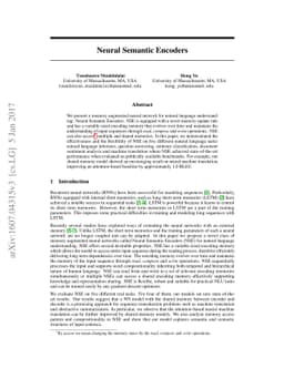 Neural Semantic Encoders