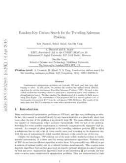 Random-Key Cuckoo Search for the Travelling Salesman Problem