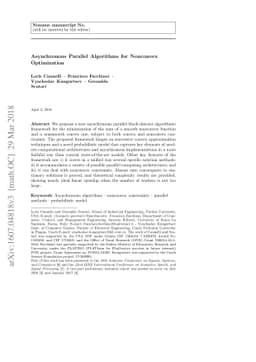 Asynchronous Parallel Algorithms for Nonconvex Optimization