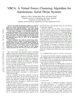 VBCA: A Virtual Forces Clustering Algorithm for Autonomous Aerial Drone
  Systems