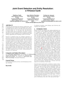 Joint Event Detection and Entity Resolution: a Virtuous Cycle