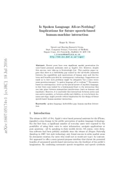 Is spoken language all-or-nothing? Implications for future speech-based
  human-machine interaction