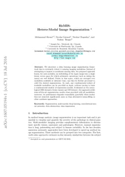 HeMIS: Hetero-Modal Image Segmentation