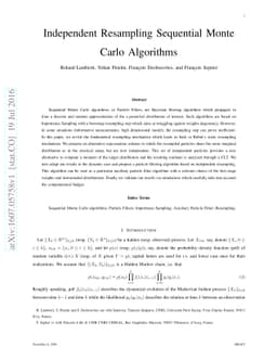 Independent Resampling Sequential Monte Carlo Algorithms